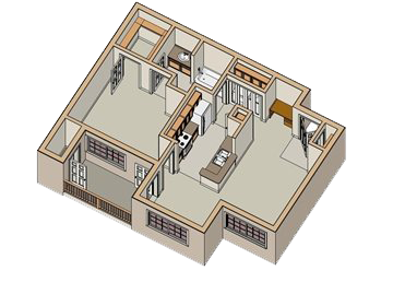 Nolen Grand 1 bedroom 1 bath floor plan